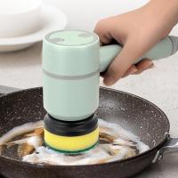 Cepillo de limpieza eléctrico, cepillo para lavar platos, automático, inalámbrico, recargable por USB, cepillos de limpieza para bañeras y cocinas - details 3