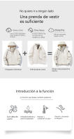 Chubasquero para mujer, impermeable, ligero, cortavientos, plegable, con capucha, para correr al aire libre - details 0