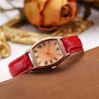 Lujo premium El nuevo cuarzo para mujer 2025 con estilo retro, correa de cuero en forma de barril y un reloj sencillo para estudiantes - details 0
