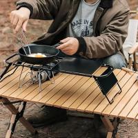 Mini mesa plegable para barbacoas de camping, mesa de café plegable de metal de altura regulable, equipo de cocina de camping - details 3