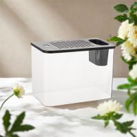 Tanque de peces transparente duradero con tapa, peceras hidropónicas resistentes a caídas, pequeño tanque de acuario Betta para decoración del hogar - details 8