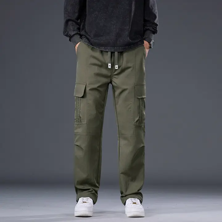 Trabajo 2025 nuevos pantalones sueltos de pierna recta finos de verano para hombres 1223 - 1