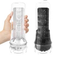 Masturbador masculino Leten de silicona suave, vagina, bomba transparente de bolsillo, copa de masturbación, juguetes sexuales para hombres - details 0