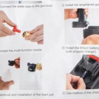 Power Blaster Plus Pressure Washer Cordless Portable Electric High Pressure Water Spray Gun