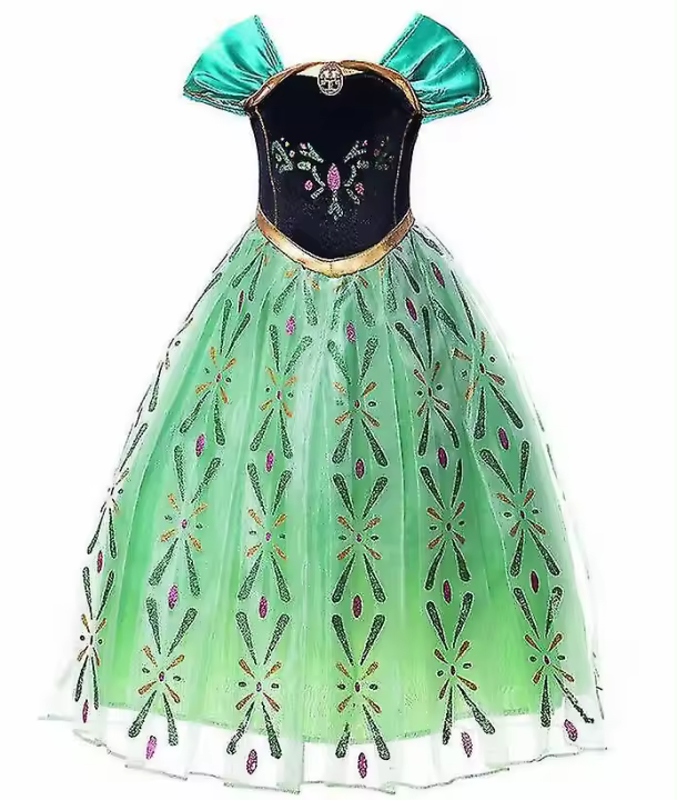 Disfraz de princesa para niñas, traje de fiesta de cumpleaños, 1 - 1