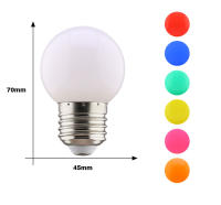 Bombilla LED de 20 piezas colores, lámpara RGB SMD3528, E27, 220V, G45, 7 colores, decoración de vacaciones y Navidad - details 3