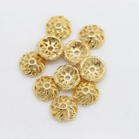 Tapas de cuentas de copos de nieve de latón de Color dorado de 18K, accesorios de alta calidad para manualidades, materiales para hacer joyas, sitio web oficial de Rosediy - details 28