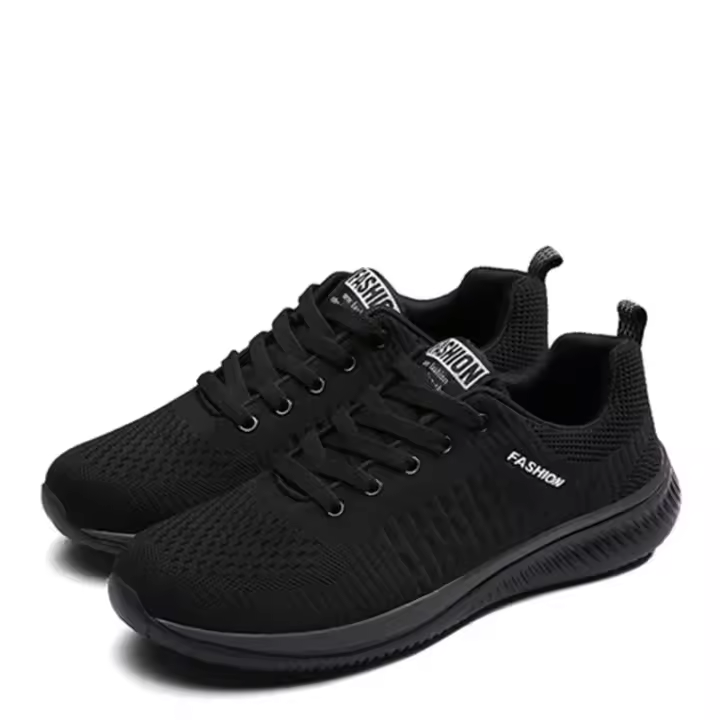 Zapatillas de deporte para hombre, ligeras, transpirables, de punto de malla, zapatos para caminar para mujer, zapatos casuales con cordones unisex - 1
