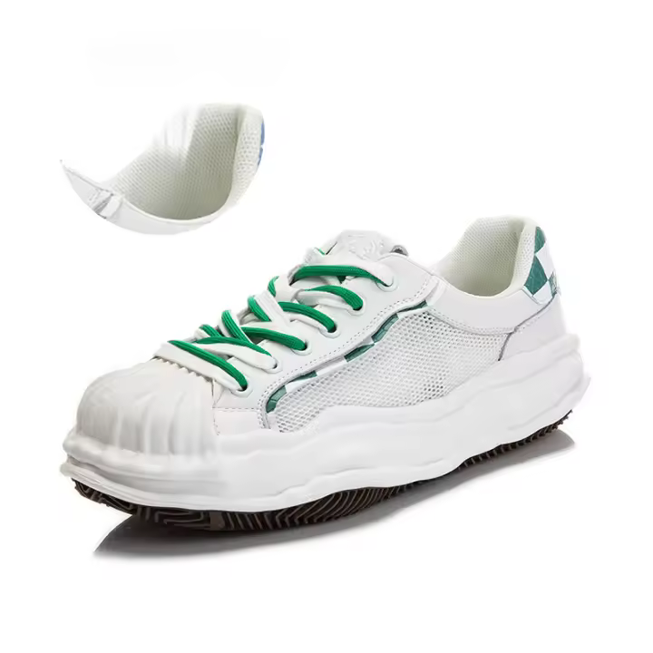 Zapatillas Blancas de Cuero Pequeñas Zapatos Deportivos Transpirables para Mujeres - 1