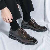 Producto más vendido 2025, zapatos de vestir de oficina de cuero genuino para hombre, estilo clásico italiano de lujo, Oxford - details 7