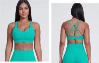 SHINBENE-Sujetador deportivo con tirantes, sostén Sexy con relleno y espalda cruzada para entrenamiento de Yoga y gimnasio, Super Cloud, 2,0 - details 12