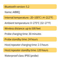 Termómetro inalámbrico para carne y comida, medidor de temperatura, Bluetooth, herramienta de cocina - details 10