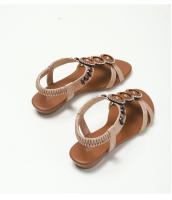Sandalias de cuña estilo étnico, novedad verano 2025, zapatos de playa bohemios con cuentas, sandalias romanas antideslizantes - details 13