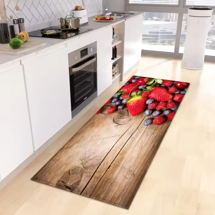 Alfombra antideslizante personalizada para cocina, Felpudo de entrada, decoración de suelo de dormitorio, Alfombra de pie para el Hogar, baño, pasillo, balcón, puerta, sala de estar - 1
