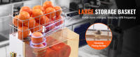 SucceBuy Máquina exprimidora de naranjas comercial, automática de 120 W. Extrae jugo con grifo de agua. Acero inoxidable. Exprime 20 naranjas/minuto. Con caja de filtro extraíble, cubierta para PC y 2 cubos recolectores de cáscaras. - details 2