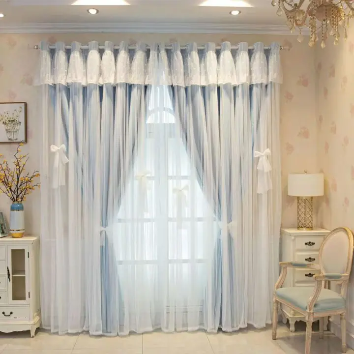 Cortinas Modernas de salón,Doble capa ,Ventana para habitación de Niños, Sala de estar, Comedor, Balcon,1 pieza - 1