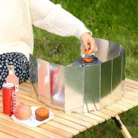 Estufa de Camping Plegable Ultra Ligera Protector de Viento Quemador de Cocina de Picnic a Prueba de Viento Deportes y Exteriores - details 11