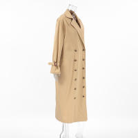 Gabardina elegante de invierno para mujer, holgada, informal, a la moda, versátil, larga - details 11