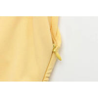 Elegante Vestido de Verano Largo TRAFZA 2025 Vestido Amarillo con Cuello Redondo y Pliegues, Sin Mangas con Cremallera - details 9