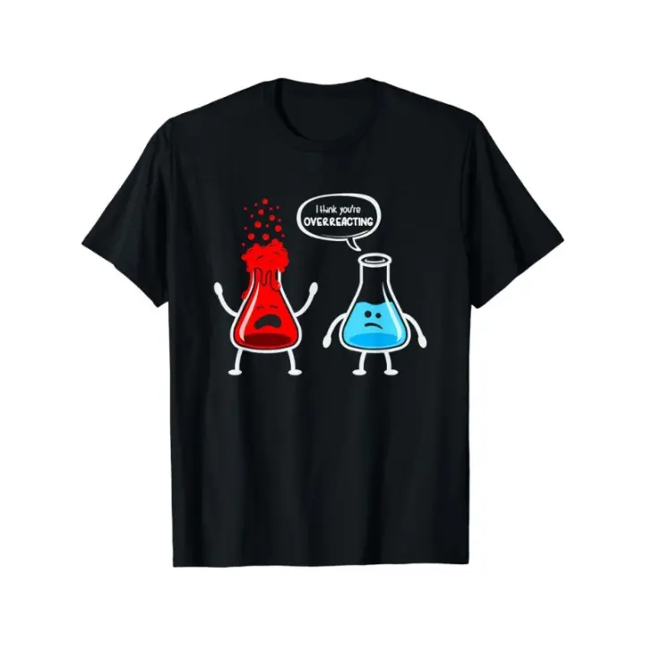 Camiseta Gráfica de Química Para Hombres Diseño de Overreacción de Black Hole - 1