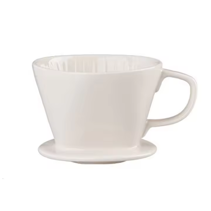 Delicado reutilizable sobre cafetera, cerámica portátil, filtro de café, fondo plano, sin BPA, soporte de goteo cónico para oficina - 1
