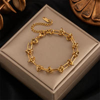 Pulsera de acero inoxidable 316L Estilo novedoso para mujeres Pulsera de oro antioxidante - details 3