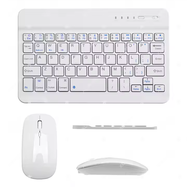 Miniteclado inalámbrico con Bluetooth, dispositivo para ipad, teléfono, tableta, ruso, español, para Android, ios, Huawei, Samsung, Xiaomi - 1