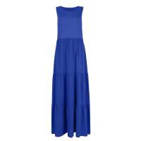 Vestido Bohemio De Playa Largo Para Mujer Elegante Sin Mangas Color Sólido Vintage Vestido De Fiesta Maxi Con Swing Grande Silueta A-Line Para Verano - details 25
