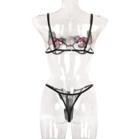 Eroctic-conjunto Sexy de dos piezas para mujer, sujetador transparente fino, lencería asequible, paquete erótico de lujo - details 2
