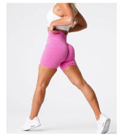 Pantalones cortos de LICRA sin costuras para mujer, Shorts elásticos para Fitness, transpirables, levantamiento de cadera, ocio, deportes, correr, novedad - details 1