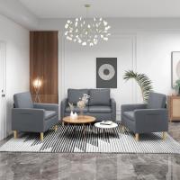 Sofá Moderno de Poliéster con 2 Bolsillos Azul Claro 200 kg de Carga Para Dormitorio Oficina - details 16