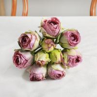 Ramo de rosas artificiales elegante y creativo, flores de rosas de seda hechas a mano de tacto Real, plantas falsas de plástico, decoración para el hogar y la Oficina - details 2