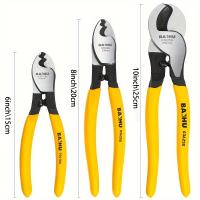 Tijeras para cortar cables de 6 pulgadas/8 pulgadas/10 pulgadas, alicates peladores, alicates de corte Manual, disyuntores especiales para electricista - details 2