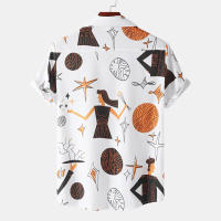 Camisa de manga corta para hombre, Camisa ajustada con estampado de flores fragmentadas, serie CS, primavera y verano, 2024 - details 30