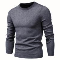 Suéter grueso de cuello redondo para hombre, jersey de punto cansado, tops de otoño e invierno - details 22