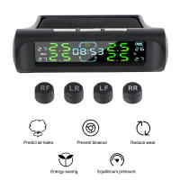 Sistemas de alarma de seguridad para automóviles con pantalla LCD, reloj Digital, sistema de supervisión de presión de neumáticos de coche, USB/Solar TPMS - details 1