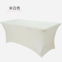 4FT6FT8FT Cola elástica Reunión Banquete de boda Mantel rectangular para mesa Mantel blanco - details 11