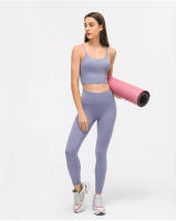 SHINBENE-Top corto de entrenamiento para mujer, sostén deportivo de nailon suave, acolchado, a prueba de sudor, con sujetador incorporado - details 8