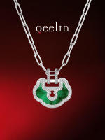 QееΙīп Collar Yu Yi mediano en oro amarillo de 18 quilates con diamantes y jade negro - details 17