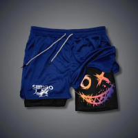 Pantalones Cortos de Fitness de Doble Capa Secado Rápido Diseño de Cara Sonriente - details 2