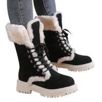 Botas de nieve para mujer, zapatos cálidos informales para exteriores, botas martin - details 5