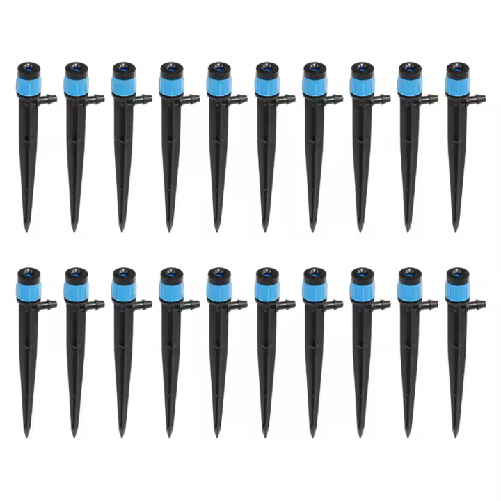 Aspersores de riego de jardín, sistema de riego de agua de jardín de 360 grados para manguera de 4/7mm, 1/4 pulgadas, A - 1