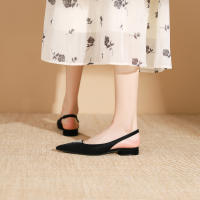 Zapatos planos con punta en punta y tira trasera poco profunda de nuevo estilo - details 12