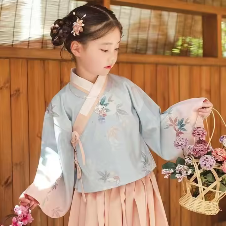 Hanfu hija niños estilo chino Hada nuevo vestido niña ropa antigua conjunto de primavera y otoño - 1