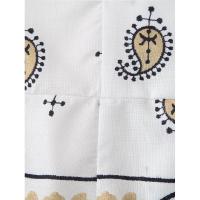 BUNO-pantalones de pierna ancha para mujer, pantalón largo recto y holgado con bordado de flores de anacardo, elegante, cintura alta, moda de verano, 2025 - details 13