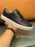 Zapatos casuales de cuero de vaca rayados a mano de alta gama para hombres - details 21
