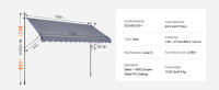 SucceBuy Toldo de patio retráctil, con manivela manual. Altura ajustable. Toldo para patio al aire libre, adecuado para patio, balcón, patio. - details 6
