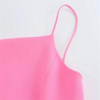 Elegante Vestido de Verano 2025 Estilo Simple con Correas de Spaghetti Rosa - details 3