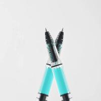 Pluma estilográfica de pistón de corrección de postura, aguja de bala blanca transparente de 0,38 mm y 0,5 mm, suministros escolares de oficina y negocios, escritura - details 8