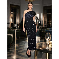 Elegante Vestido de Vendaje con Hombro Inclinado Diseño Distintivo de Alta Moda Francesa - details 7